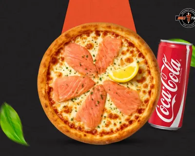 Menu pizza saumon